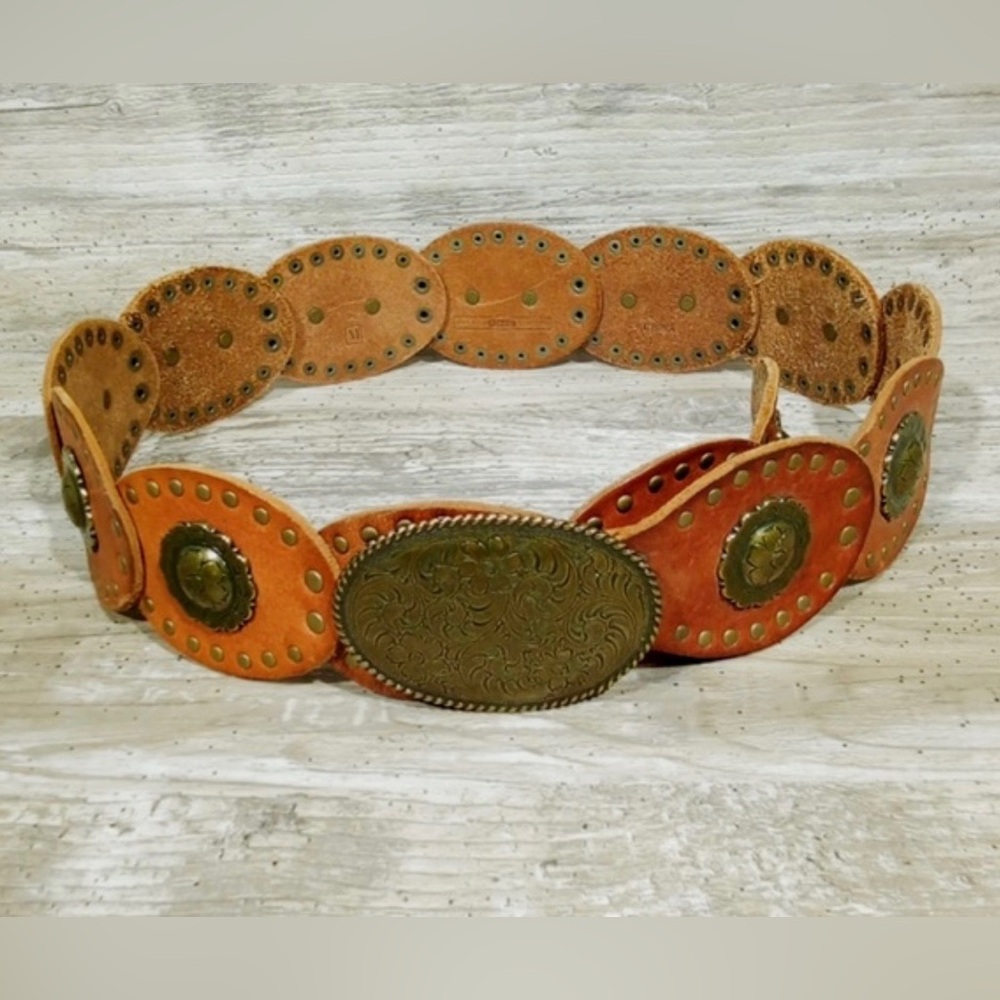 NEW Southwestern Concha Leather Belt